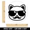 Cool Cat with Sunglasses and Mustache Self-Inking Rubber Stamp for Stamping Crafting Planners